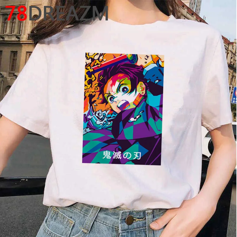 Demon Slayer Kawaii Majica s kratkimi rokavi Ženske Japonski Anime 2020 Harajuku Graphic T-majice Kimetsu Ne Yaiba Ulzzang Hip Hop Tshirt Ženske
