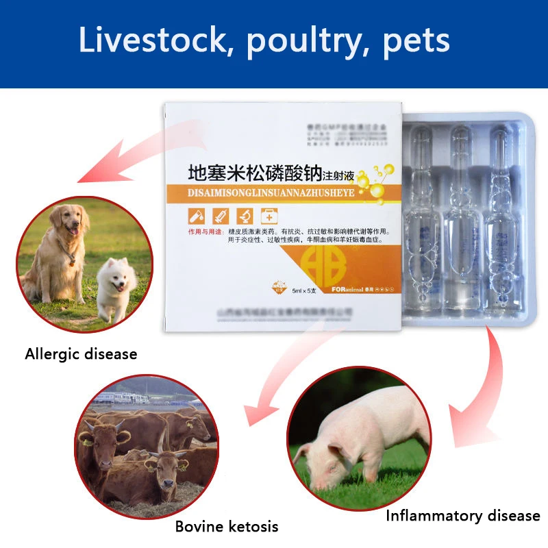 Dexamethasone sodium phosphate rešitev za domače živali, hišne živali, psi, mačke, prašičev, goveda in ovc