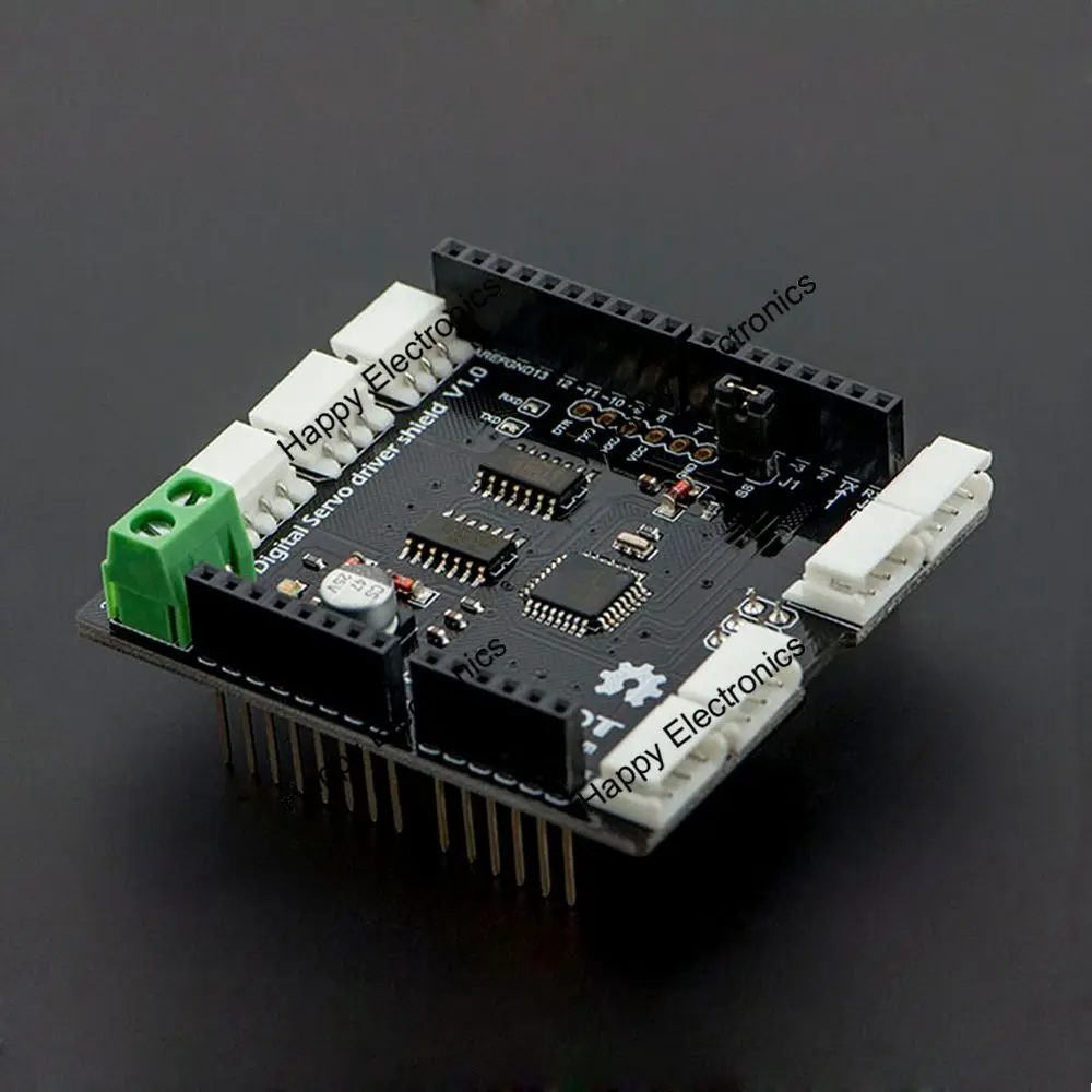 DFRobot Smart Digitalni Servo voznik Ščit za Arduino V1.0, Atmega8 12V 7 kanalov Združljiva z Dynamixel AX/MX serije servos