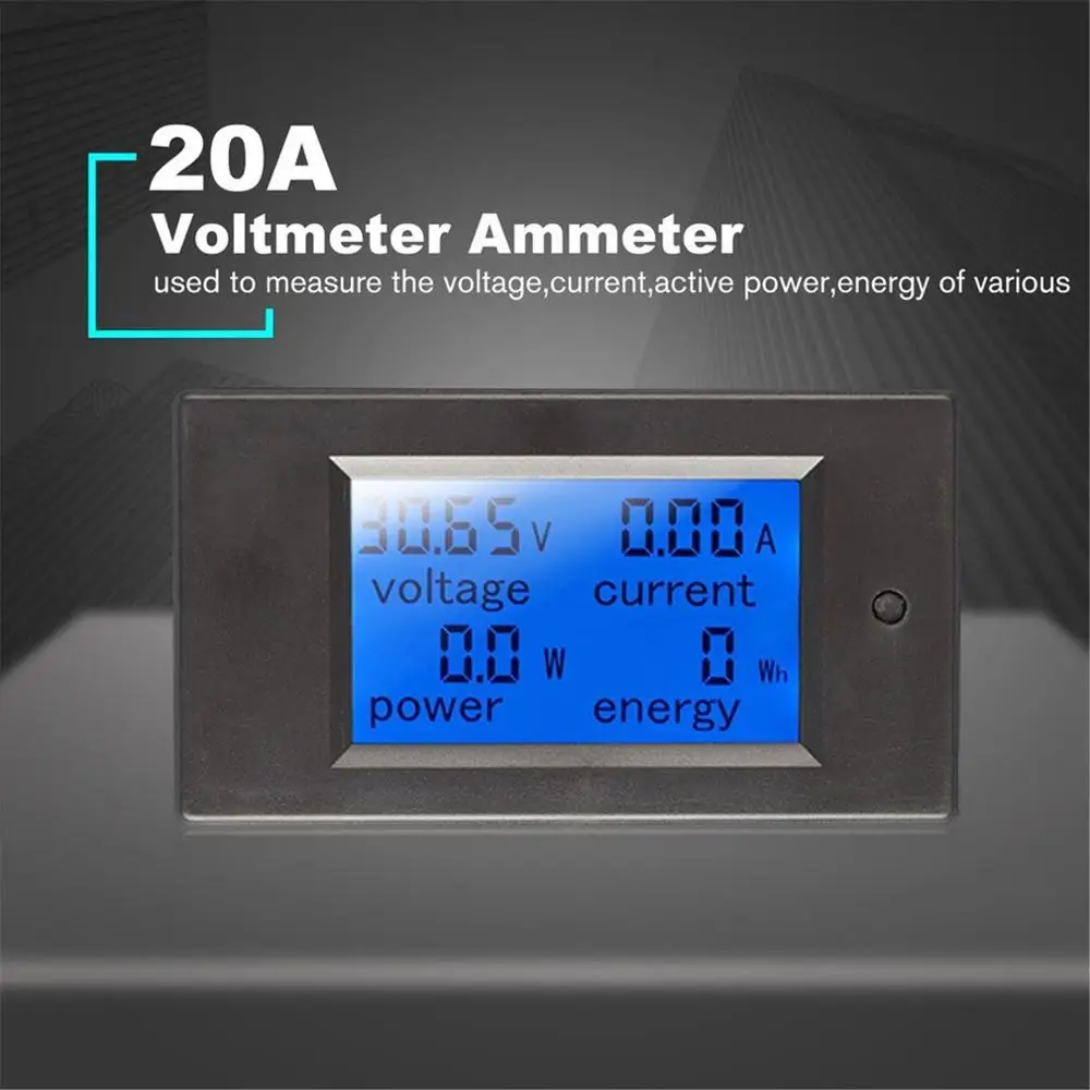 Digital Power Energy Meter, DC Voltmeter Ampermeter Wattmeter Khw Moč Spremljati S Vzporedni Napetosti tok Tester za Baterije Tester