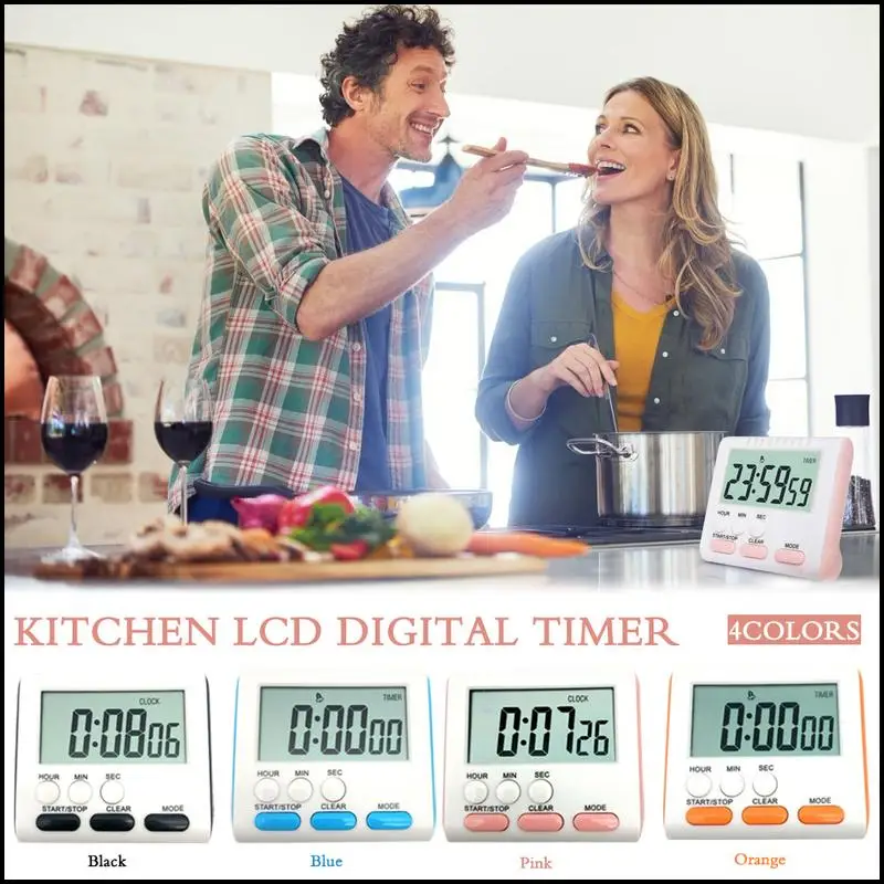 Digitalni LCD Kratek Časovnik Kuhinja, Kuhanje Števec Šteje Navzdol Do Budilka Za Kuhanje Kuhinja Praktična Orodja