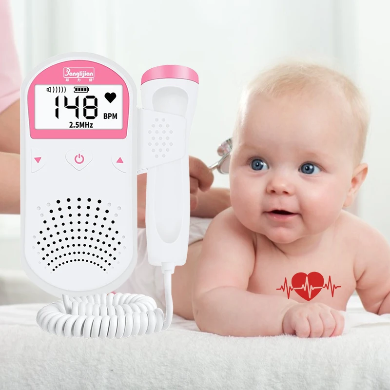 Digitalni Prenosni Ploda Doppler Monitor, Ultrazvok Baby Srčni utrip Detektor Žep Noseča Doppler LCD-Zaslon Nonradiative
