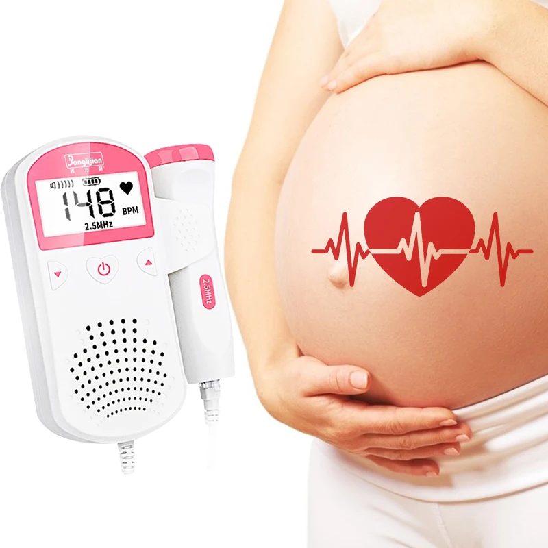 Digitalni Prenosni Ploda Doppler Monitor, Ultrazvok Baby Srčni utrip Detektor Žep Noseča Doppler LCD-Zaslon Nonradiative