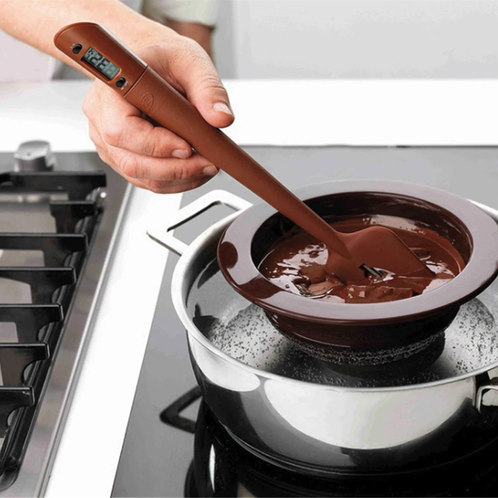 Digitalni Silikonski Lopatico Kuhanje Termometer LCD-Zaslon Super Lopatico Za Sladkarije Marmelada, Čokolada Kuhinjska Kuhanje, Peko Orodje