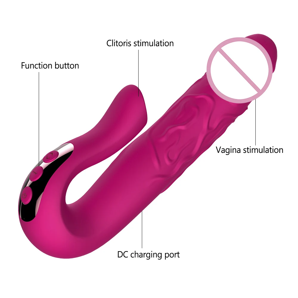 Dildo G-spot Masaža Vibrator Sex Igrače Palico Jezika Lizanje Vibrator Teleskopsko Vrtenja Klitoris Stimulator za Ženske