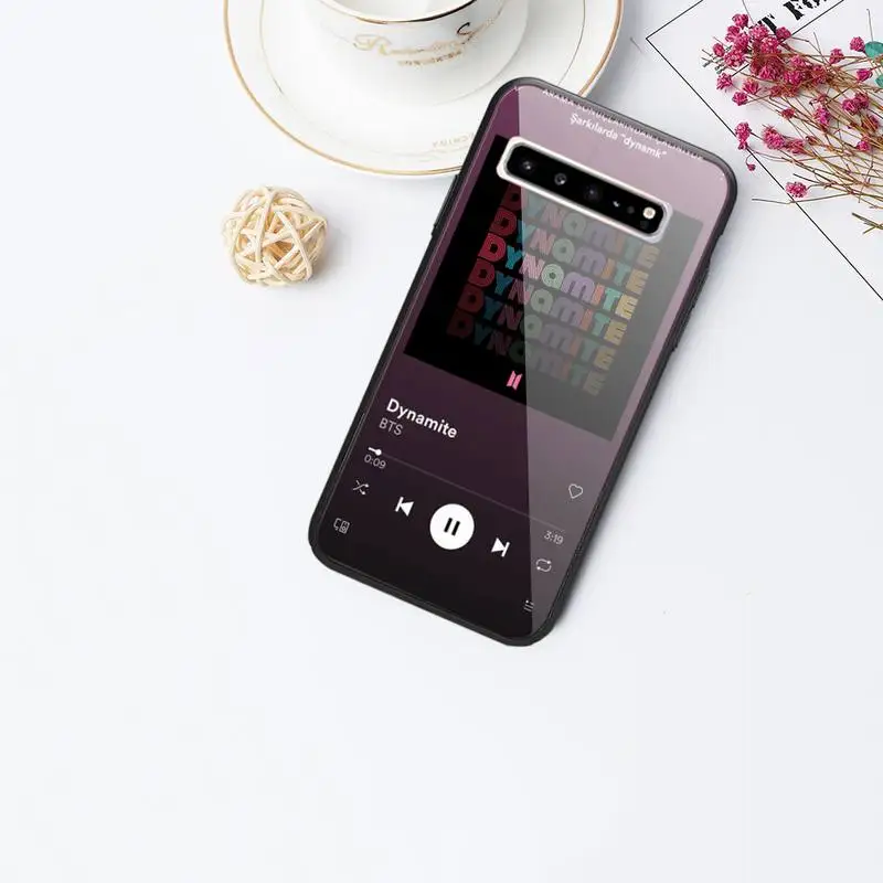 Dinamit Kpop Fantje Telefon Primeru Luksuznih Steklo Za Samsung S10 S20 S9 Plus S6 7 Rob Note9 10