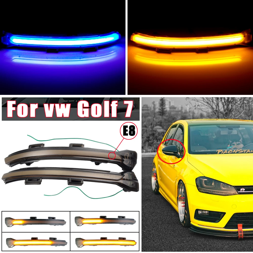 Dinamični Svetla LED Vključite Signal Kristal, Za VW Golf MK7 GTI 7 7.5 R Rline GTD Ogledalo Svetlobe jasno 2013 2018 2019 2020 Puščico