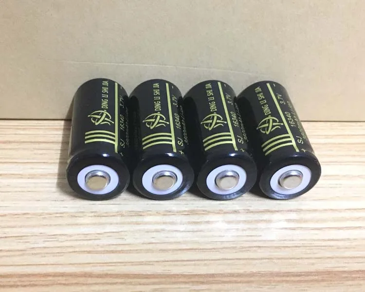 DING LI SHI JIA 6pcs 16340 Baterijo 3,7 V Polnilna Litij-3800mAh Li-ionska Baterija CR123A Baterije za Lasersko Pero Celic