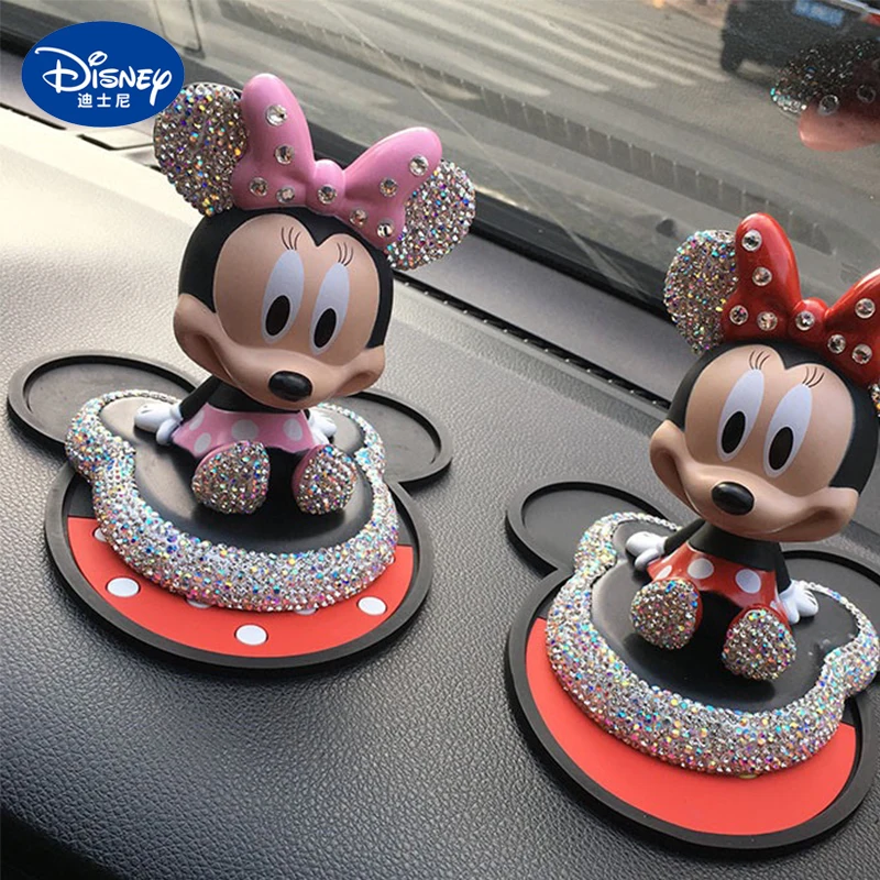 Disney Avtomobilov Dekoracijo Diamond Roza Mickey Minnie Risanka Slika Notranja Oprema za Dekleta Modni Tresenje Glave Lutka Igrače