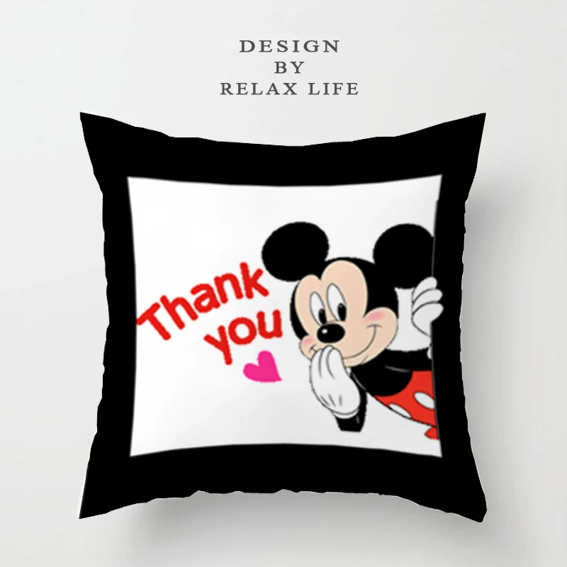 Disney Barve Mickey Miške Minnie Blazine Pokrov Na Posteljo, Kavč Lepe Dekorativne Pillowcases Baby Otrok Darilo za Rojstni dan 45x45cm