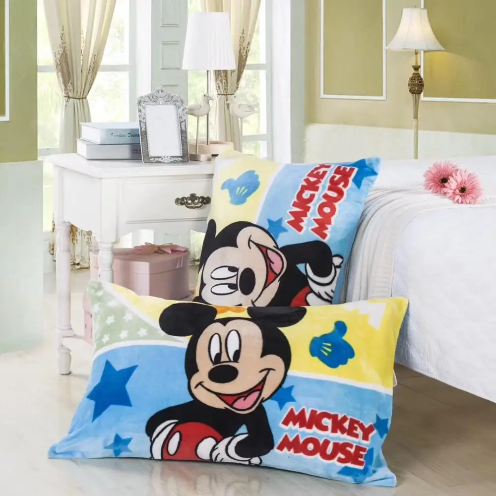 Disney Flanela Pillowcases 1Pcs Risanka Mickey Mouse in Minnie Nekaj Blazino Pokrov Okrasni PillowsCase 48x74cm vroče prodaje