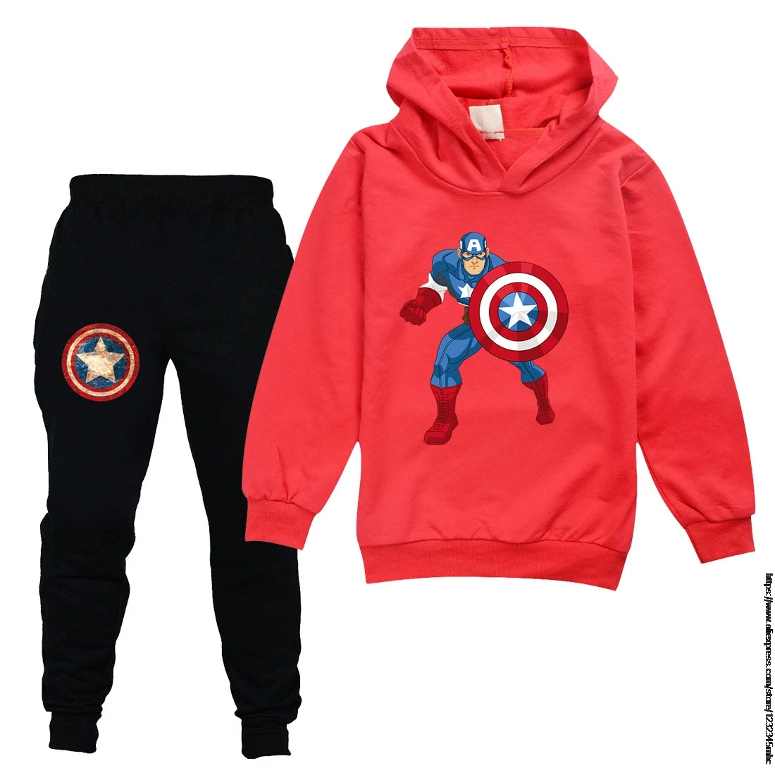 Disney Hoodies Otroci Sweatshirts Moda Captain America Otroci Hooded Majica S Kratkimi Rokavi Boys Plašč, Otroci Oblačila Fantje Priložnostne Tees Šport