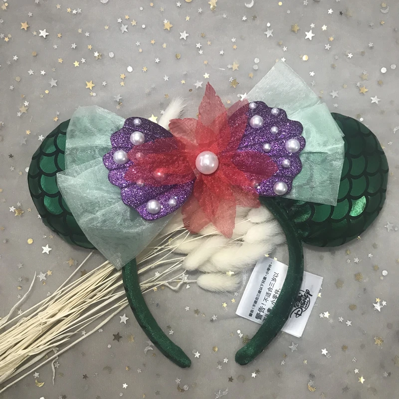 Disney Mickey Minnie Hairband Straši Dvorec Headdress Ušesa Bleščica Lase-Razredi Princesa Glavo Hoop Plišastih Igrač Otrok Darilo