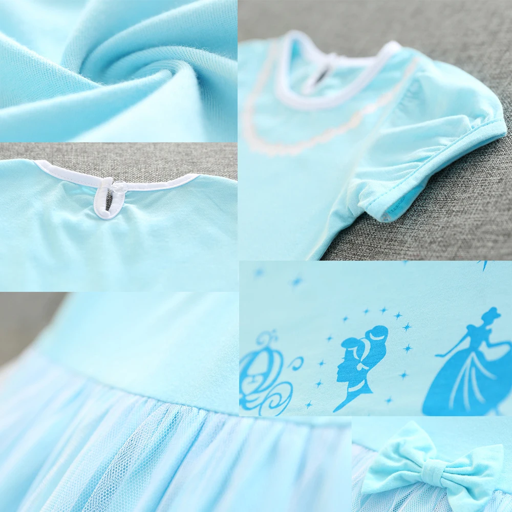 Disney Otroci Obleke za Dekleta sneguljčica Princesa Obleko Božično noč Čarovnic za Otroke Obleke Poletje Obleko Elegantno Očesa Lok