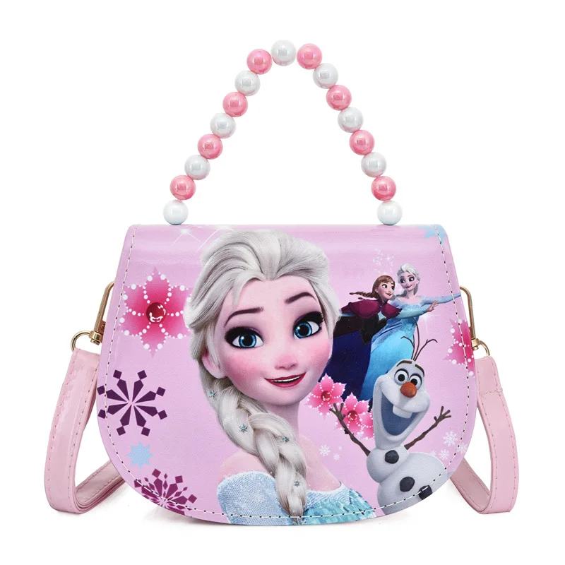 Disney Vrtec Dekle zamrznjene princesa Torba PU Otroke, risanka Elsa Torbice Potovanja Vtičnico Crossbody Vrečko
