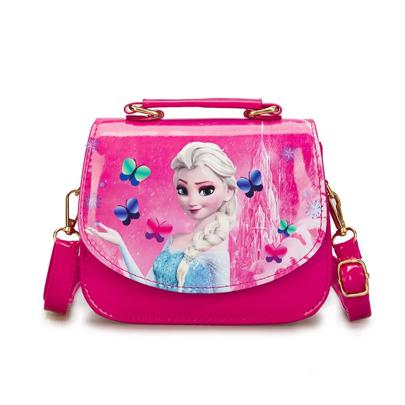 Disney Zamrznjene Risank Anime Slika Torbici PU Princesa Elsa Vrečko Moda Ramenski Messenger Bag Bleščice Magnetni Gumb Vrečke Darilo