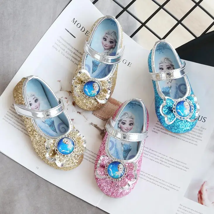 Disney Zamrznjeno Baby Dekleta Čevlji Balet Ravno Čevlji Priložnostne Bleščice svate Princesa Obleko Obutev za Dekleta Elsa Sandali
