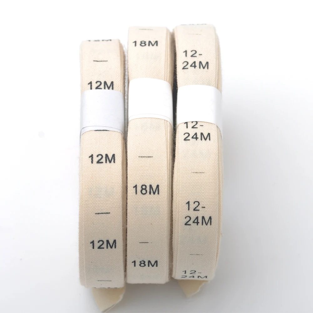 DIY 500pcs/roll naravnih offwhite BOMBAŽ 40-ih letih število oznako velikosti etiketi oblačila tiskanje oznak svile zaslon oblačilo oznake
