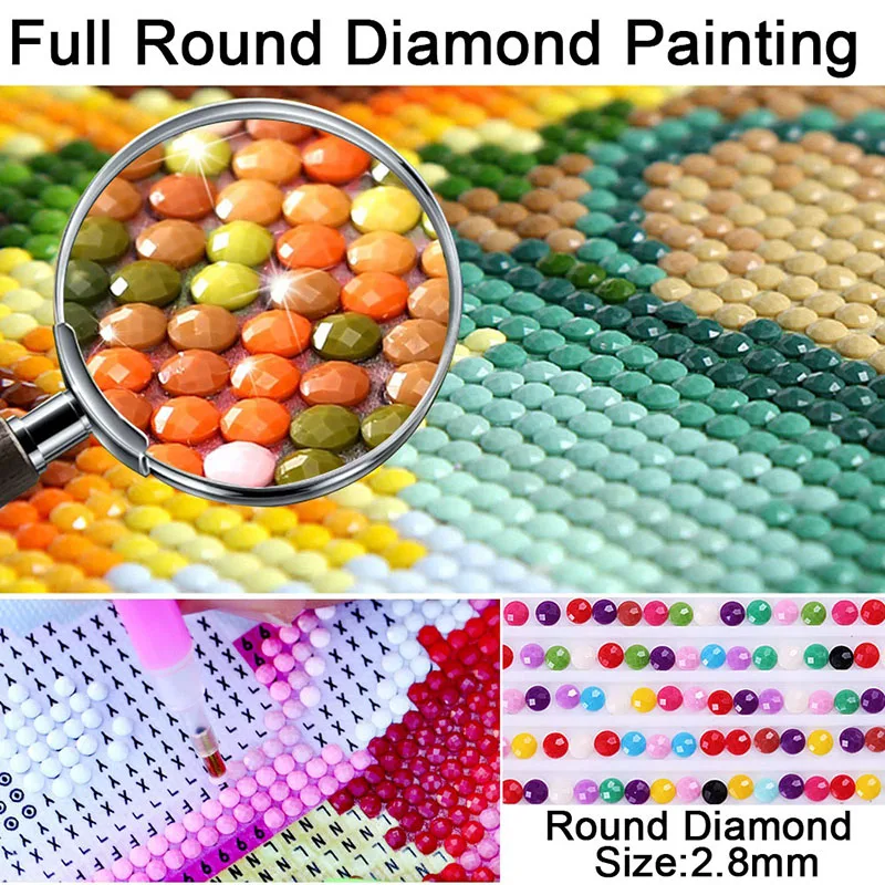 DIY 5D Diamond Slikarstvo Pes Živali Polni Sveder Krog Mozaik Navzkrižno Šiv Diamond Vezenje Prodajo Okrasnih Celoten Krog Vaja