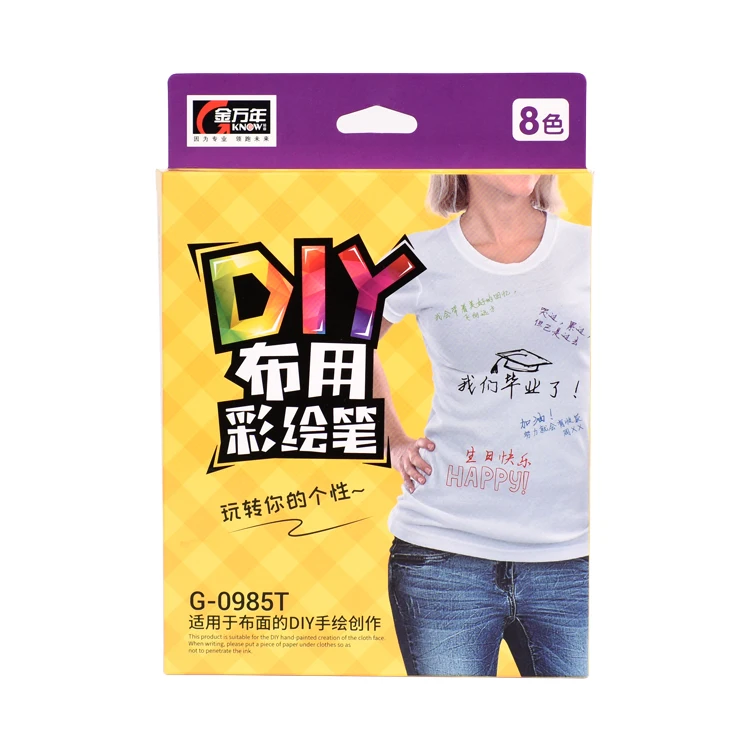 DIY 8Colors Tkanine oznako T-shirt Tekstilne Tkanine, Risanje Pero nestrupeno Pigment-based Označevalcev Za Handpainting Umetnosti Barve Pero