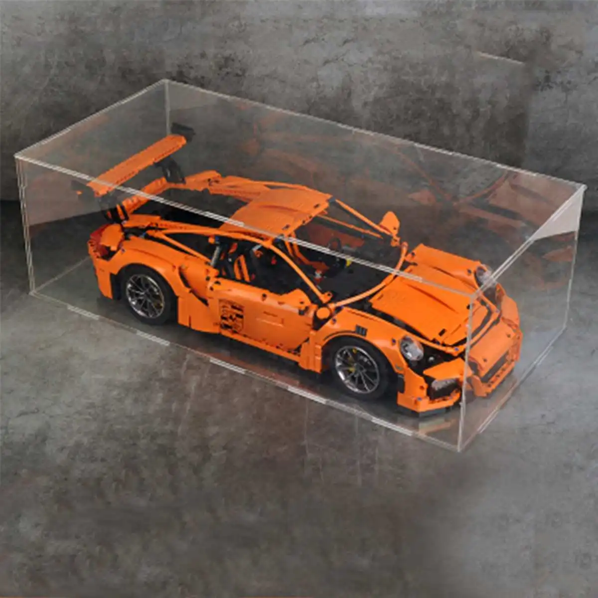 DIY Akril Zaslon Primeru Samo-Namestitev Jasno Kocko Polje Za LEGO za Porsche 911 GT3 RS za Bugatti 42056 42096 42083 Opeke Igrača
