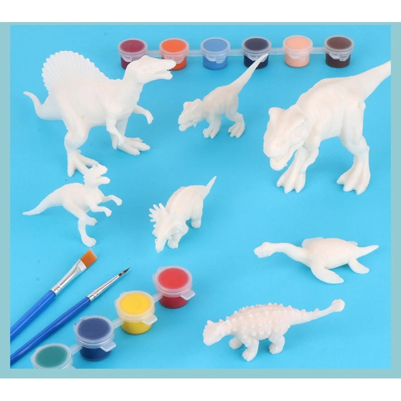 DIY Barvanje Barvanje Živali Dinozaver Model Akvarel Risanja Grafitov Otroci Igrače za Otroke