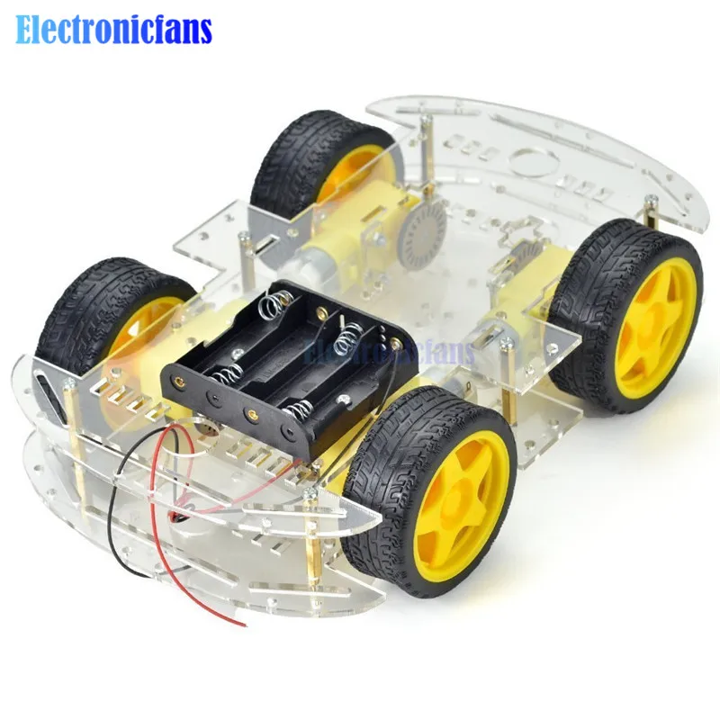Diy Elektronskih Pametnih Komplet 4WD Smart Robot Avtomobilske Šasije, Kompleti za Avto S Hitrostjo Kodirnik in Polje Baterije za Arduino Diy Kit