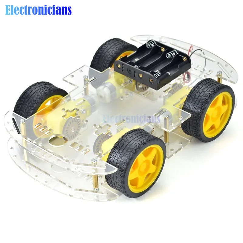 Diy Elektronskih Pametnih Komplet 4WD Smart Robot Avtomobilske Šasije, Kompleti za Avto S Hitrostjo Kodirnik in Polje Baterije za Arduino Diy Kit