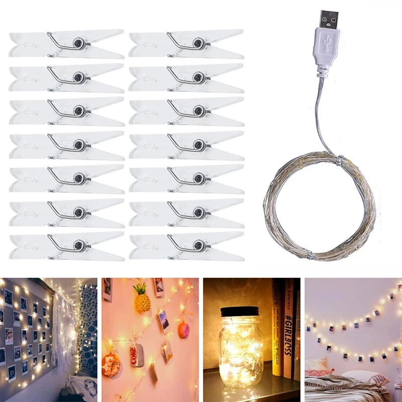 DIY Garland Led 5M 10M USB LED Lučka Strune Božič Vila Lučka za Fotografski Posnetek Niz Luči na Baterijski Pogon na Prostem Poroka