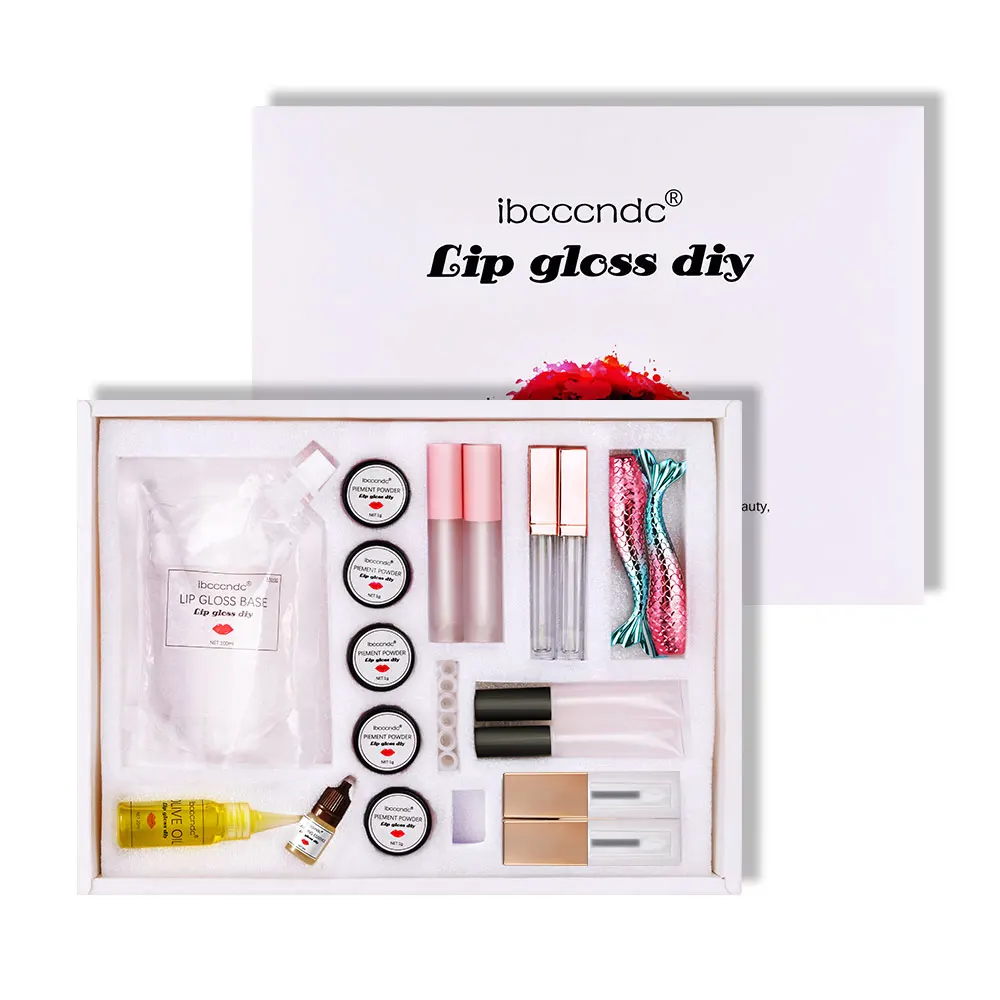 DIY Lip Gloss Set Komplet za Izdelavo Doma Ročno Tekoče Šminka Nastavite 100 g Lip Gloss Znanja Krema Pigment v Prahu Bistvo Oljčno Olje Znanja