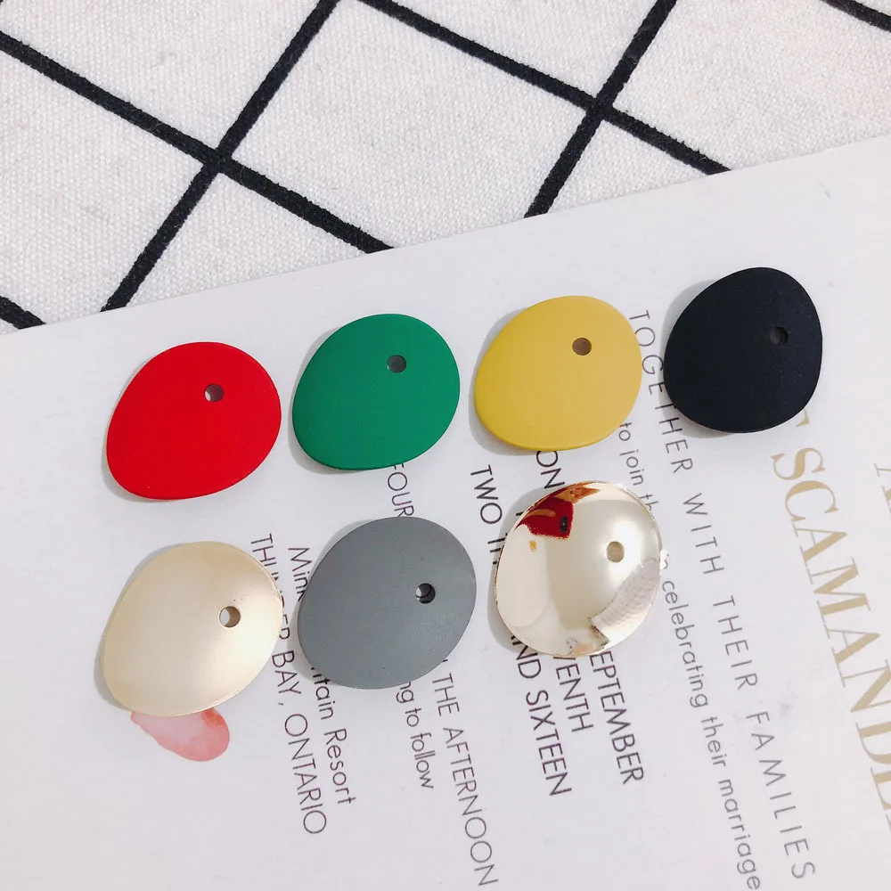 Diy nakit, izdelava 50pcs/veliko Gume barve geometrijo nepravilno obliko ovala zlitine plavajoče locket čare fit uhan opremo