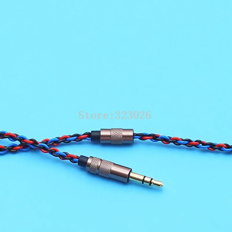 Diy slušalke žične Tri-barvni štiri-sklop pleteni oxygen-free copper žice