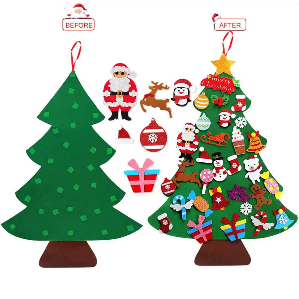 Diy Čutiti Božično Drevo Božični Dekor za Dom Navidad 2021 Novo Leto, Darila za Otroke Cristmas Okraski Navidad Natalne Xmas Tree