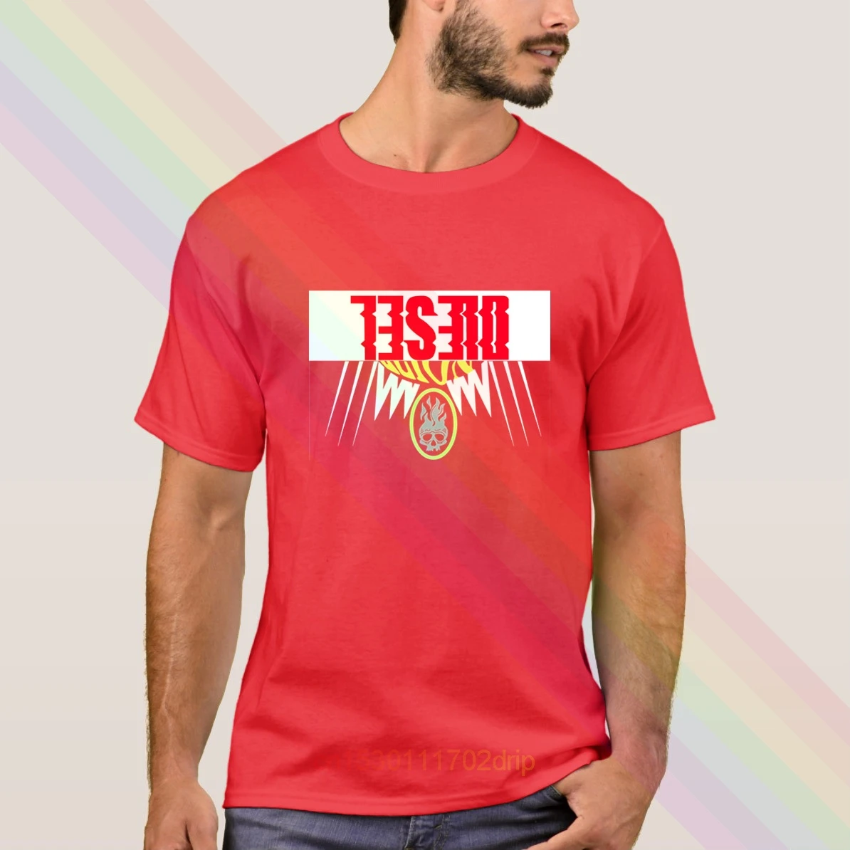 Dizelski Lobanje Plamen Logotip T-Shirt 2020 Najnovejše Poletje Moške Kratke Rokav Priljubljen Roman Tees Majica Vrhovi Unisex
