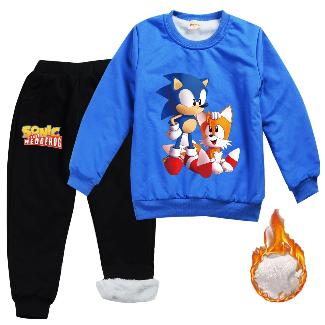 DLF 2020 Pozimi Anime Sonic Hedgehog Oblačila, ki Otroke Debel Mah Majica Šport bo Ustrezala Malčka, Girl Obleke, Fantje Trenirko