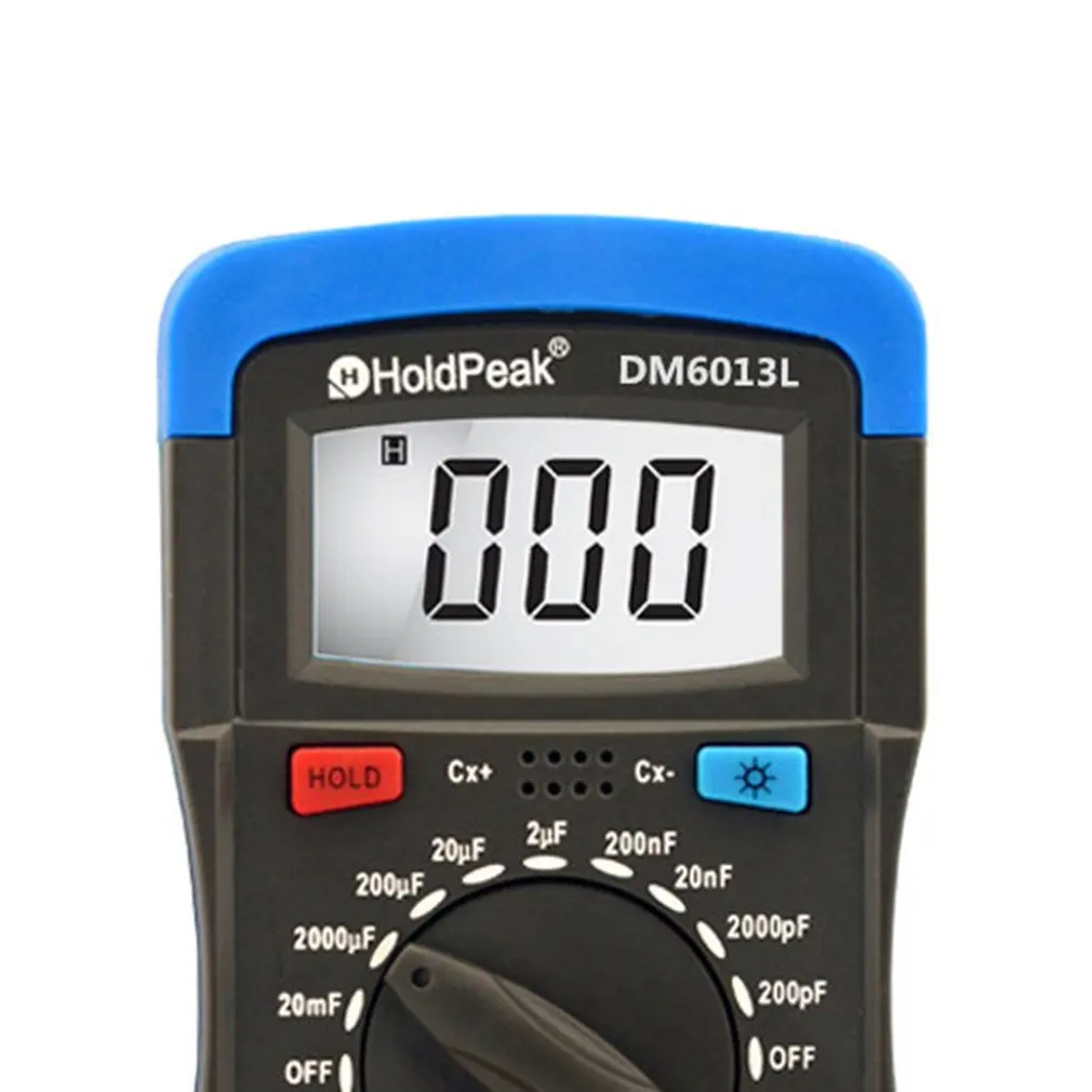 DM6013L Prenosni Ročni Digitalni Kapacitivnost Kondenzatorja Meter 1999 Šteje Tester 200pF~20mF Podatkov Držite Ozadja