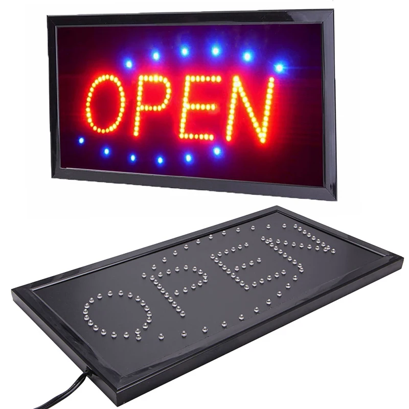 Dobra Kakovost 110V Svetlo Animirani Gibanja, ki Teče Neon LED Poslovnih Trgovina Trgovina ODPRTA Znak