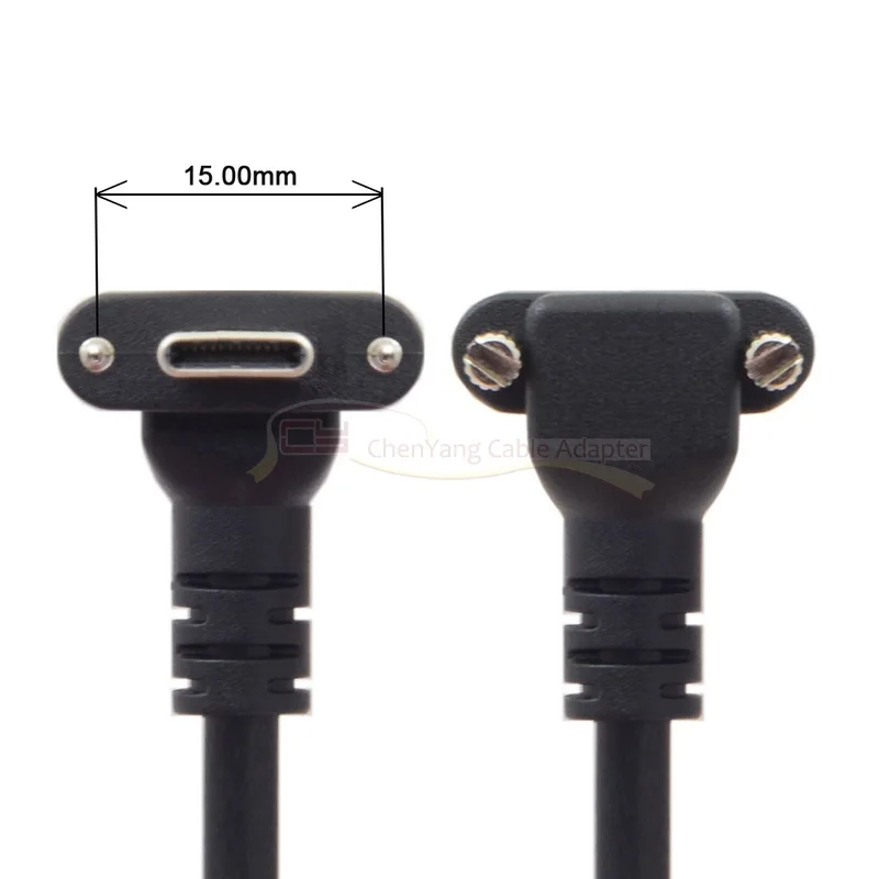 Dol Gor pod Kotom USB 3.1 Tip-C Dual Vijak Zaklepanja Standard USB3.0 Podatkovni Kabel za 90 Stopinj za Fotoaparat 120 cm 300 cm 500cm 1,2 m 3m 5m