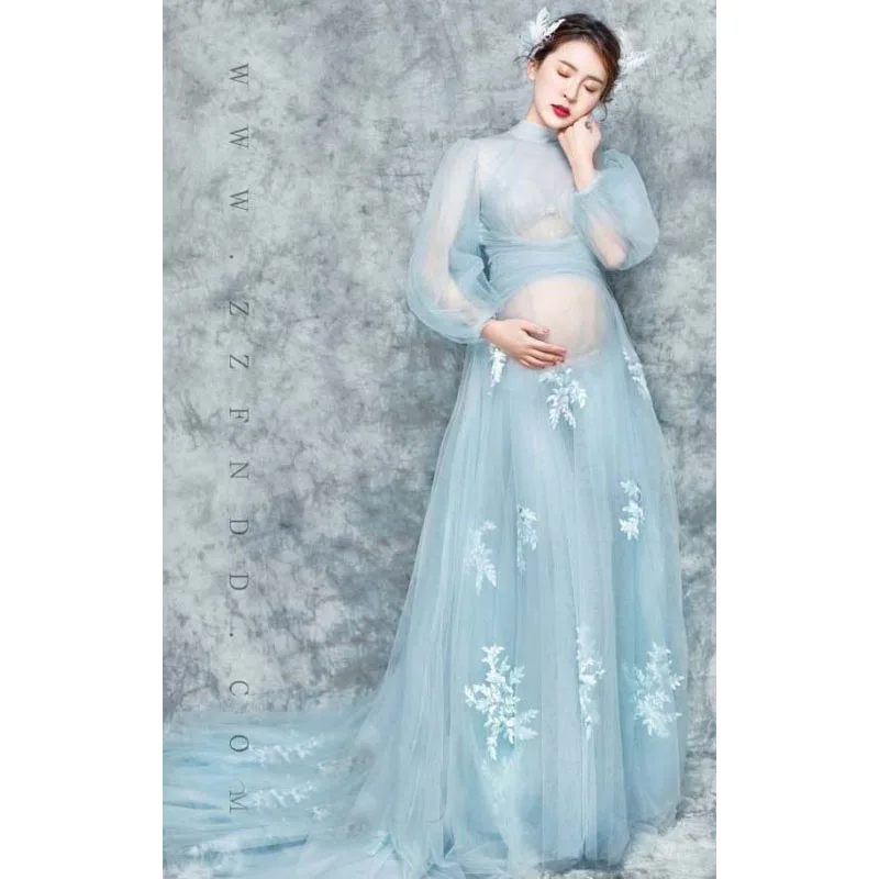 Dolge Čipke Nosečnosti Obleko Fotografija Porodniškega Obleke Za Fotografijo Ustrelil Porodniškega Fotografija Rekviziti Embarazada Vestidos Gravidas