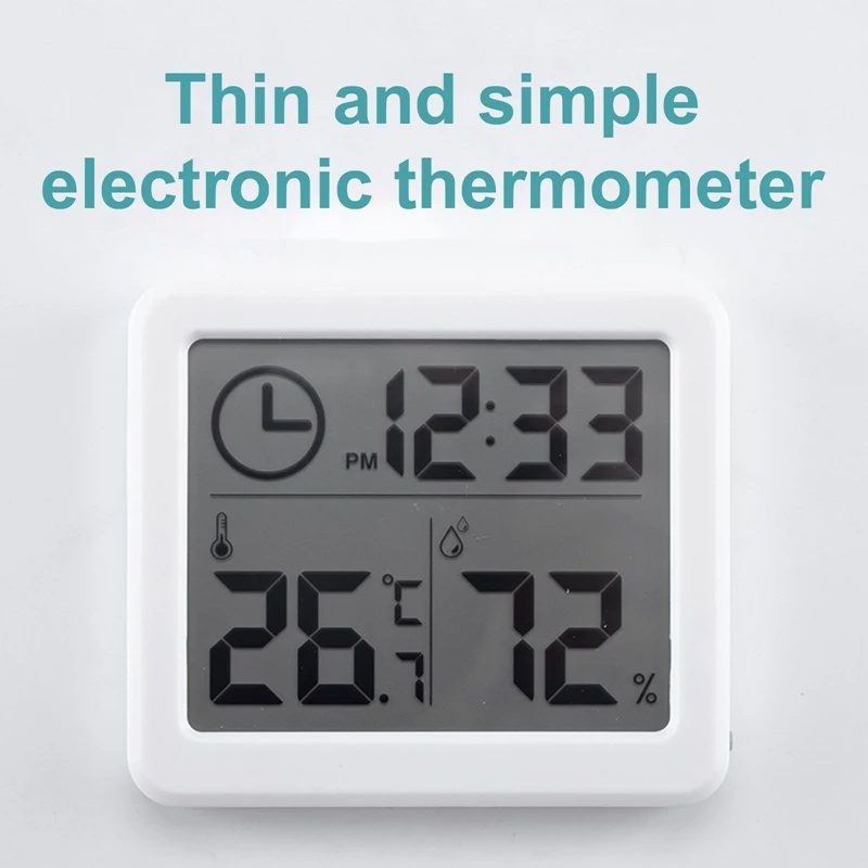 Dom Digitalni Temperature Humidimeter Zaslon Ura LCD Zaslon, Elektronski Digitalni Termometer Humidimeter Doma Notranjo Prostem