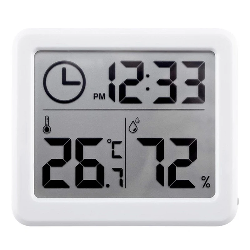 Dom Digitalni Temperature Humidimeter Zaslon Ura LCD Zaslon, Elektronski Digitalni Termometer Humidimeter Doma Notranjo Prostem