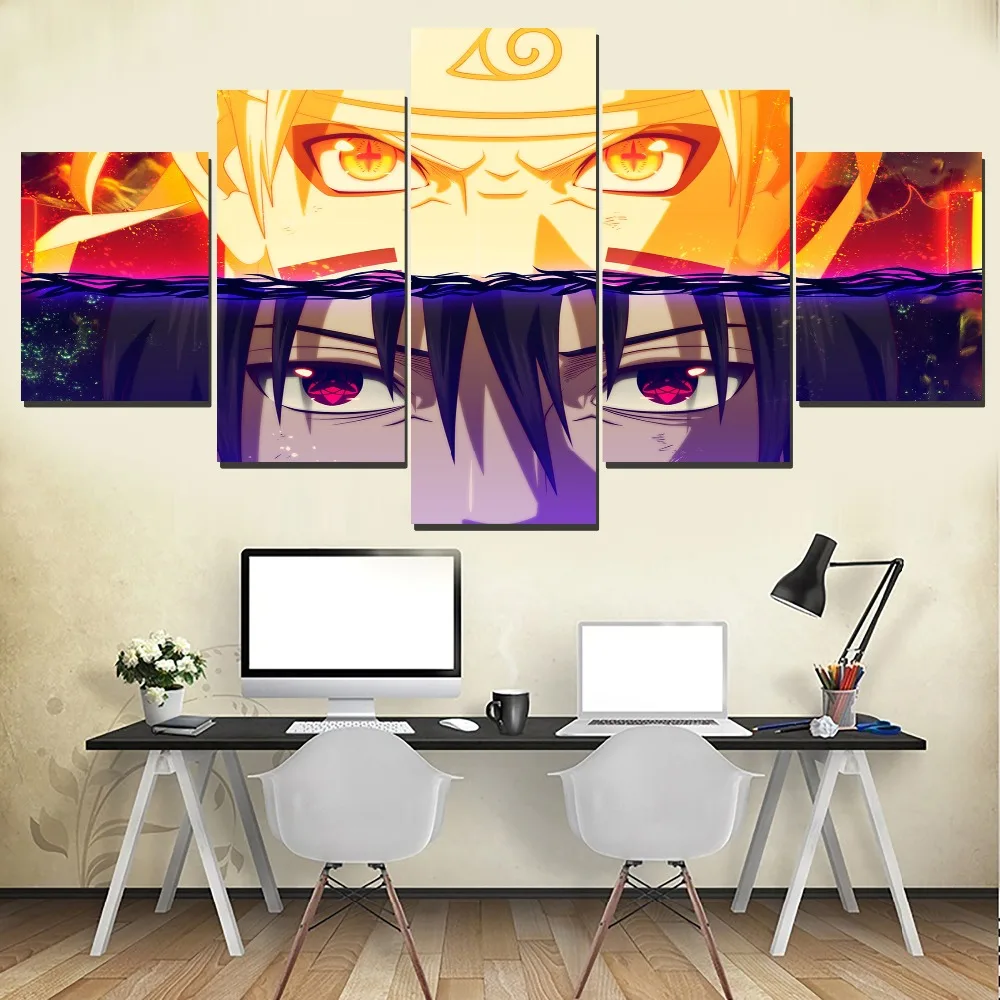 Doma Dekoracijo Hd Tiskanja Slikarstvo 5 Plošči Naruto Uzumaki Slike Wall Art Modular Platno Anime Plakat Sodobne Postelji V Ozadju