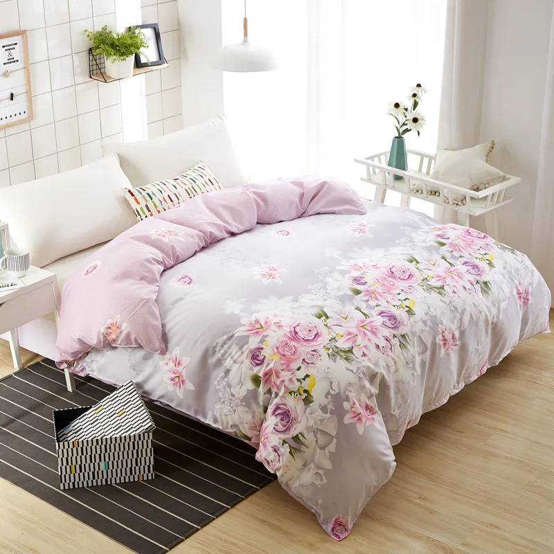 Doma tekstilne cvet rjuhe kritje novo prispeli posteljo prešite odeje kritje 150*200 cm eno dodatno odejo zajema hotel siva cvet posteljno perilo