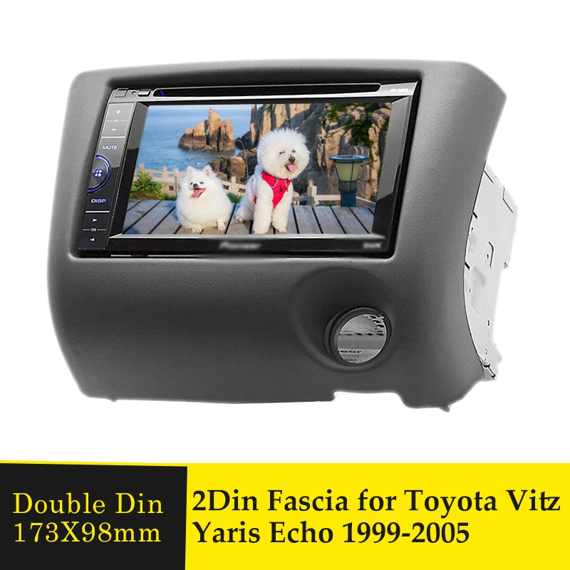 Double Din avtoradia Facia za Toyota Yaris Echo Vitz 1999-2005 Stereo CD Predvajalnik DVD-jev Fascias Plošča Okvir GPS Zvočne Plošče Plošče