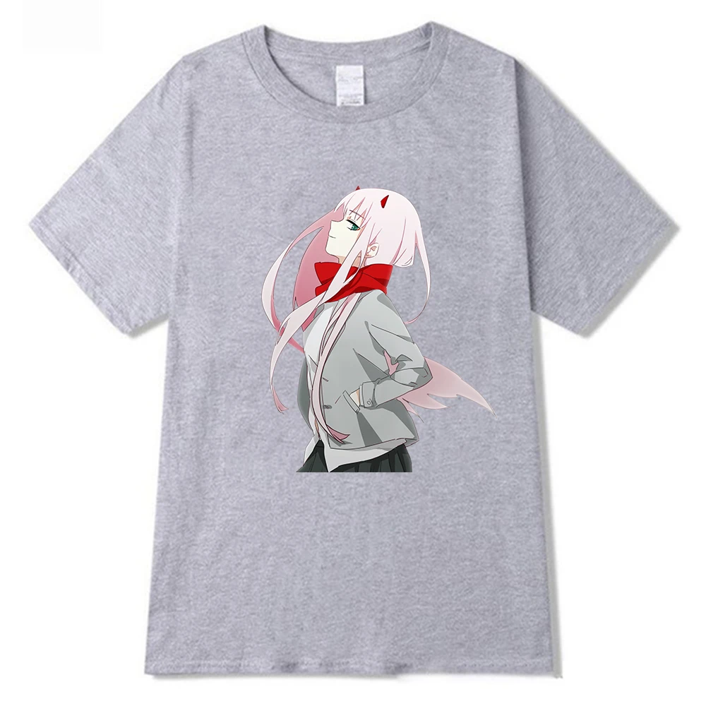 DRAGA v FRANXX Majica s kratkimi rokavi Ženske Bombaž Majica Anime NIČ DVEMA T-shirt Anime poletne Vrhovi Tees