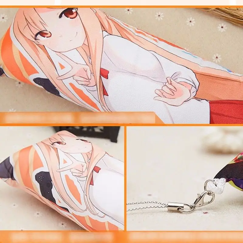 DRAGA v FRANXX Mini Dakimakura Anime NIČ DVEH Keychain Vrečko Visi 10*3 cm, obesek za ključe Vrečko Čare Key Ring Llaveros Chaveiros