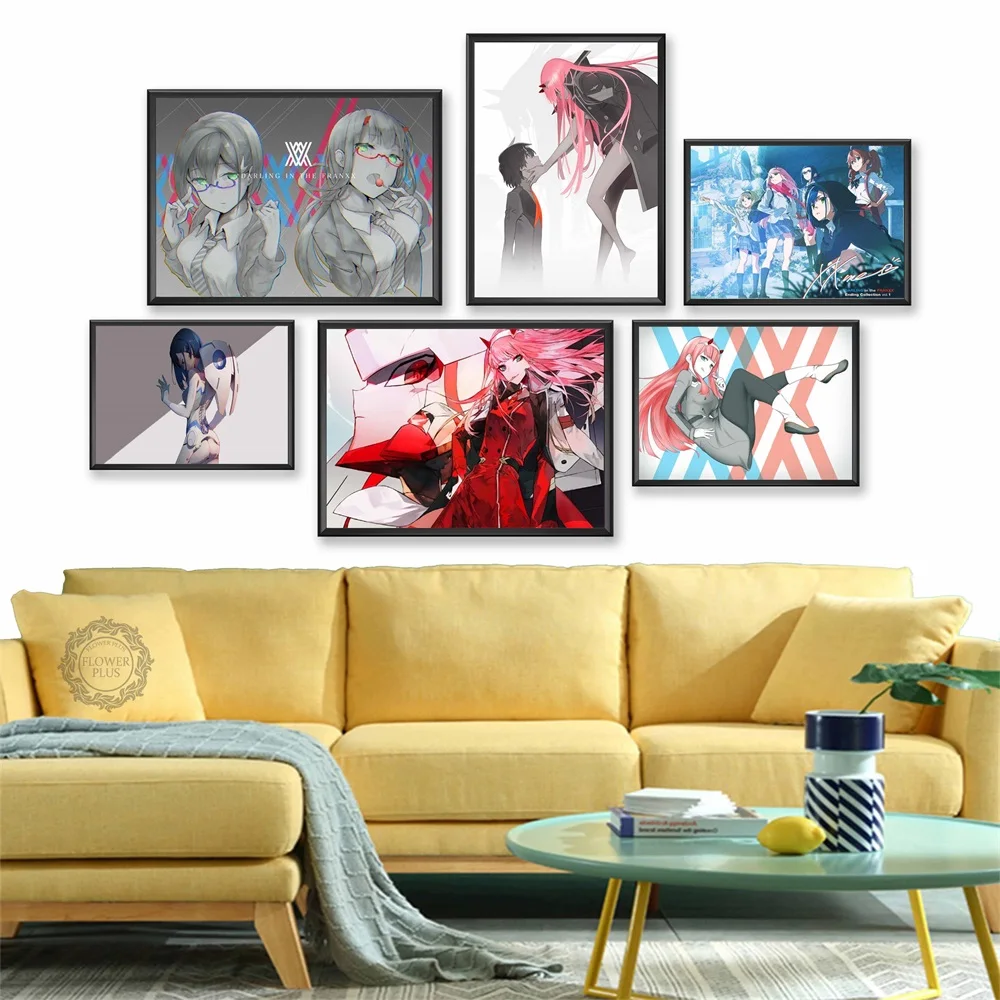 Draga V Franxx Seksi Anime Številke Platno Natisne Moderno Slikarstvo Plakati Wall Art Slike Dekoracijo quadro cuadros