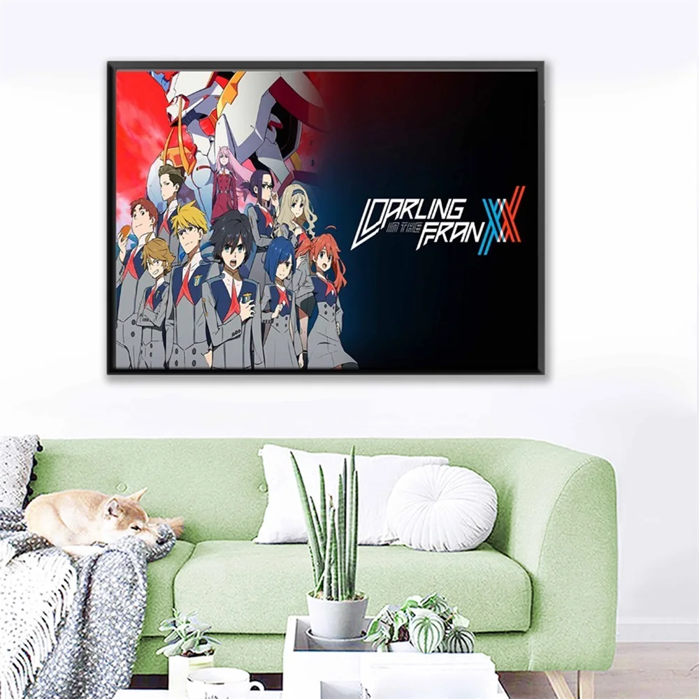 Draga V Franxx Seksi Anime Številke Platno Natisne Moderno Slikarstvo Plakati Wall Art Slike Dekoracijo quadro cuadros