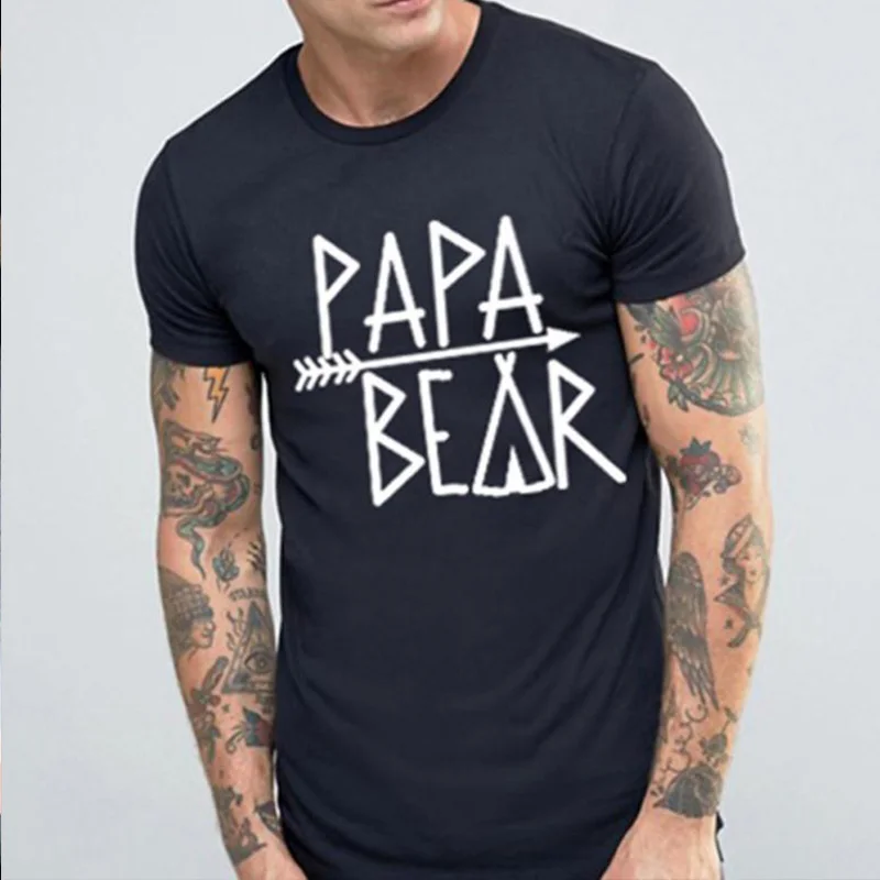 Družina T-Majice Papa Medved Mama Medvedka Baby Bear Črke Natisni T-shirt starši-otrok, Kratek Rokav T-majice Družino Ujemanja Nizov Vrhovi