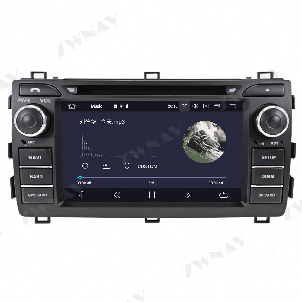 DSP Zaslon Carplay 2013 Za Toyota Auris Android Player Zaslon Stereo Zvoka Radio, Diktafon, GPS Navigacija Vodja Enote